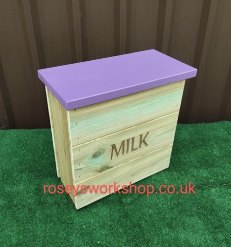 Doorstep wooden milk box - wooden,