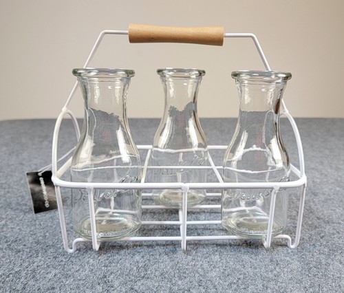 Rustic milk glass bottle - glass,