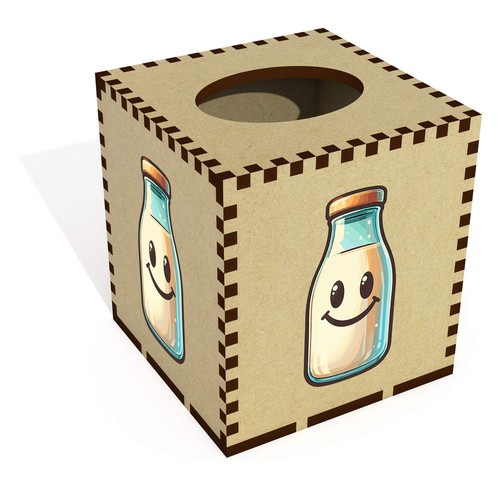 Square cute milk bottle - square, 'cute