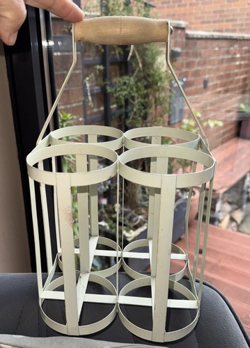 Metal vintage bottle holder - metal,