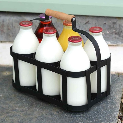 Milk bottle holder - milk, metal