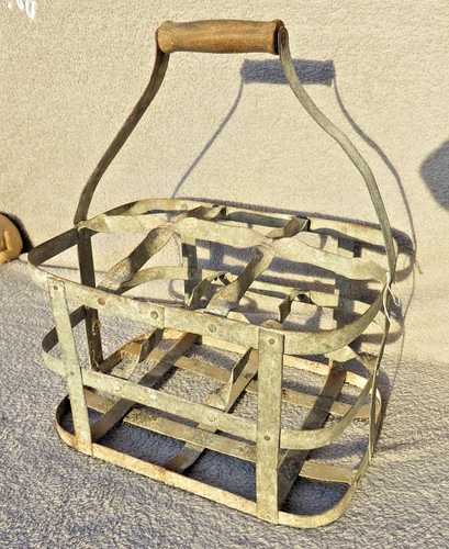 Antique french metal wine milk - wine,